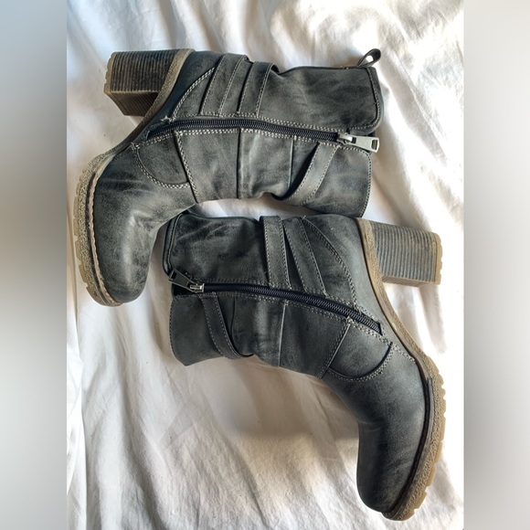 REBELS GREY MOTORCYCLE BOOTS - Picture 9 of 11